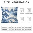 thumbnail image 5 of JRXY Chinoiserie Pillow Cover Blue Landscape Throw Pillow Covers   Pillow Covers for Sofa Car Living Room Bedroom Outdoor Home Decor Pillow Cases 12x12in, 5 of 5