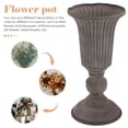 thumbnail image 1 of HONMEET Urn Shape Iron Flower Pot Grey Decorative Event Decorations 1Pack, 1 of 6