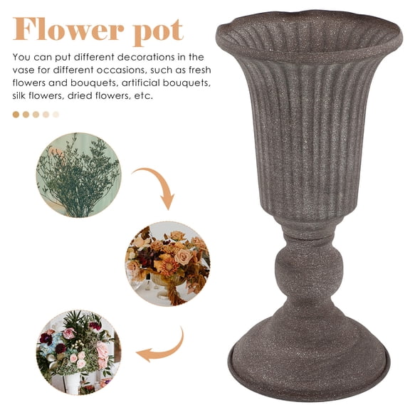 BRIGHTFUFU Garden Planter Urn - Outdoor and Indoor Plant Container, Flower Pot for Home and Garden Decor