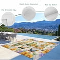 thumbnail image 3 of Sunflowers Outdoor Rug for Patio/Deck/Porch, Non-Slip Large Area Rug 6 x 9 Ft, Spring Gnomes Hydrangea Daisy Botanical Beige Indoor Outdoor Rugs Washable Area Rugs, Camping Rug Carpet Runner, 3 of 8