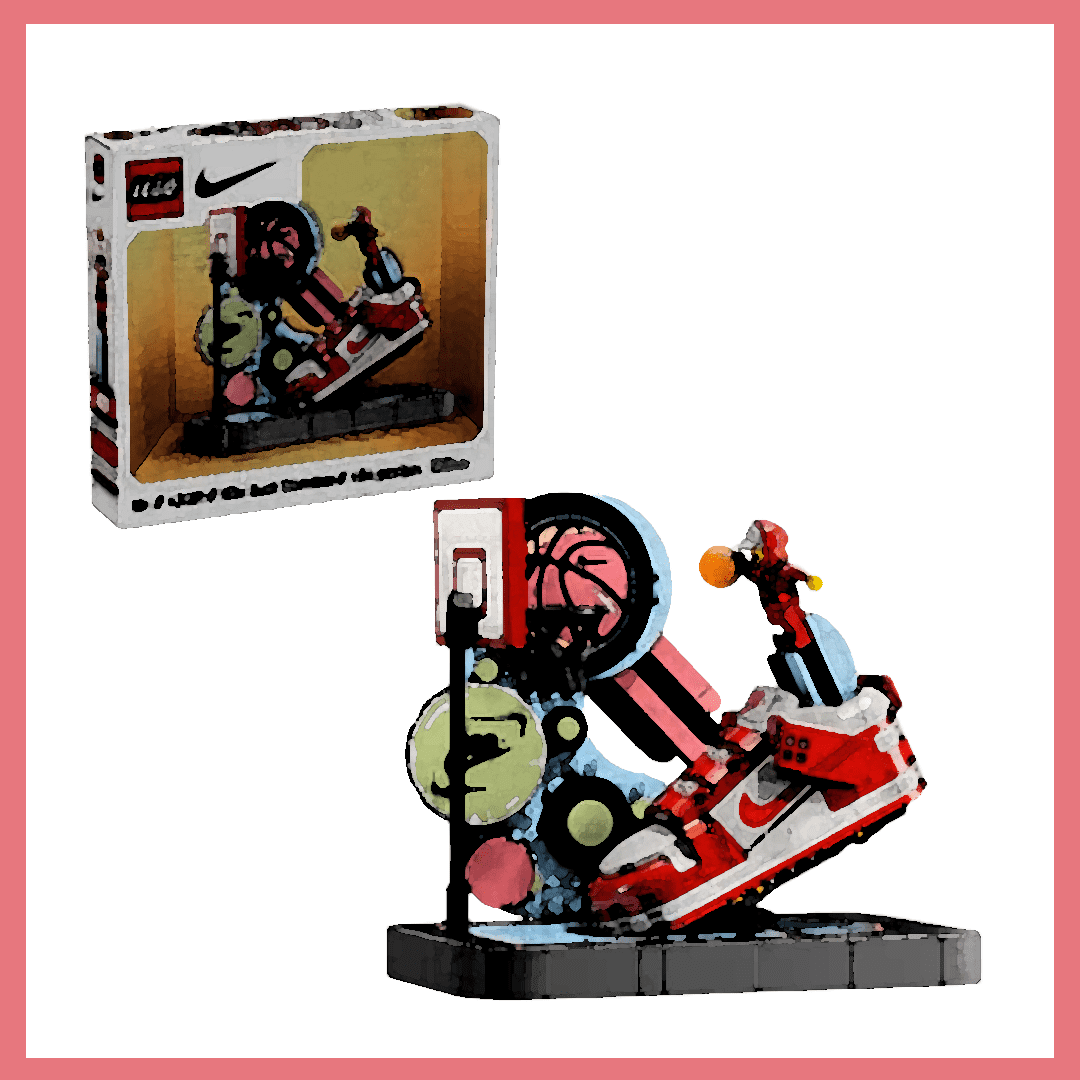 Display Case for LEGO® 43021 Nike™ Dunk Trickshot (Clear base)