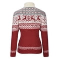 thumbnail image 4 of Luxalzxs Christmas Sweaters for Women 2023 Casual Vintage Reindeer Pattern Pullover Long Sleeve Turtleneck Knitted Sweater Tops, 4 of 4