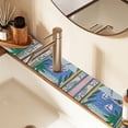 thumbnail image 2 of Yayeee Faucet Mat for Kitchen Sink 14.7" Diatomite Long Splash Guard Pad, Pink Seaside, 2 of 7