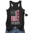 thumbnail image 5 of 250th Anniversary Tank Top for Women 1776-2026 - We the People Vintage Distressed American Flag Scoop Neck Sleeveless Tee - Patriotic Independence Day Graphic Top Black L, 5 of 8
