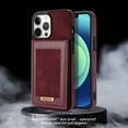 thumbnail image 3 of Dteck Wallet Case for Apple iPhone 13 Pro Max with Card Holder for Women Shockproof PU Leather Card Slot Kickstand Cover, Winered, 3 of 6