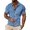 A-Light Blue1119, variant on Mens Polo Shirts Short Sleeve Quarter Zip Herringbone Geometric Pattern Casual Shirts Lightweight Tops