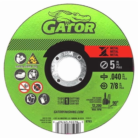 Gator 2034245 5 x 0.88 in. Aluminum Oxide Metal Cut-Off Blade