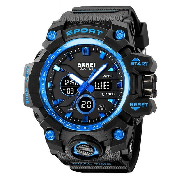 SKMEI Men's Watch Multifunctional Military Sports Outdoor Watch Led Digital Waterproof Alarm Watch Stopwatch