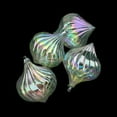 thumbnail image 6 of Northlight 4ct Transparent Onion Drop Shatterproof Christmas Ornament Set 4.5" - Red, 6 of 6