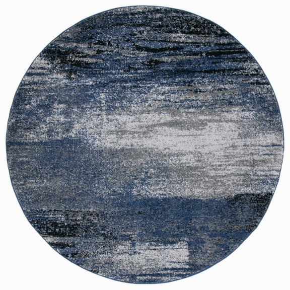 SAFAVIEH Adirondack Rudyard Abstract Area Rug, Grey/Blue, 8' x 8' Round