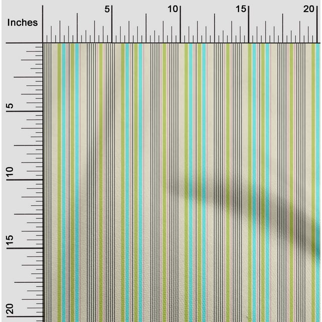 oneOone Cotton Flex Fabric Multicolor Stripe Printed Craft Fabric BTY 40 Inch Wide