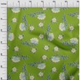 thumbnail image 2 of oneOone Silk Tabby Green Fabric Leaves & Flower Floral Sewing Craft Projects Fabric Prints By Yard 42 Inch Wide, 2 of 4