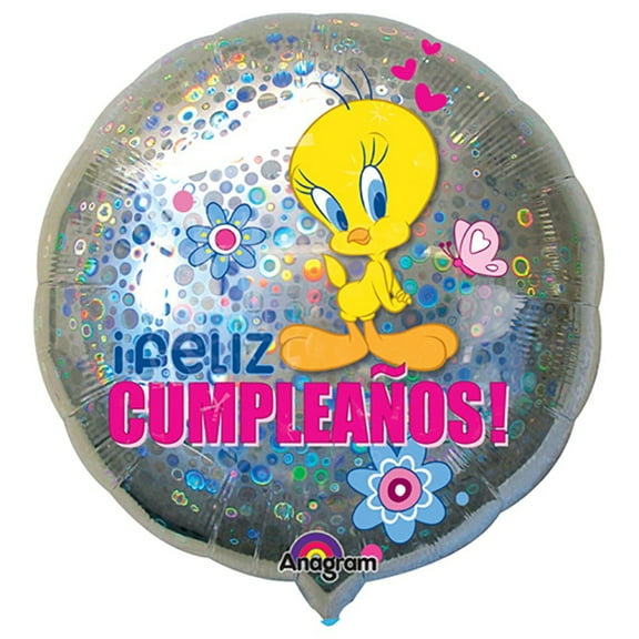 18 inch Feliz Cumpleanos Tweety Foil Mylar Balloon - Party Supplies Decorations
