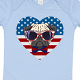 thumbnail image 4 of Inktastic Pug Dog Patriotic US Flag Heart Boys or Girls Baby Bodysuit, 4 of 5