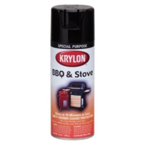 Krylon High Heat Satin Spray Paint, Black, 12 Oz.