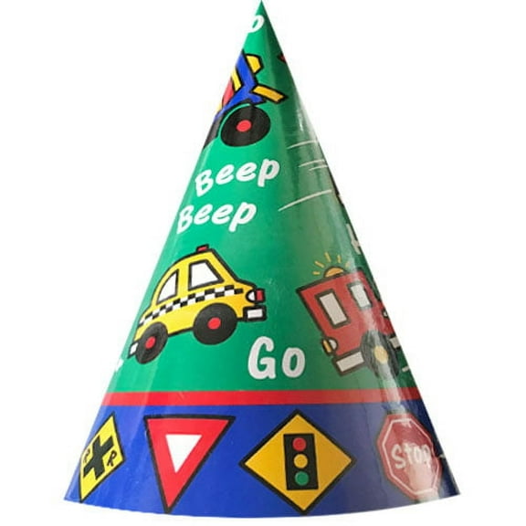 Various Birthday Cone Hats (8ct)