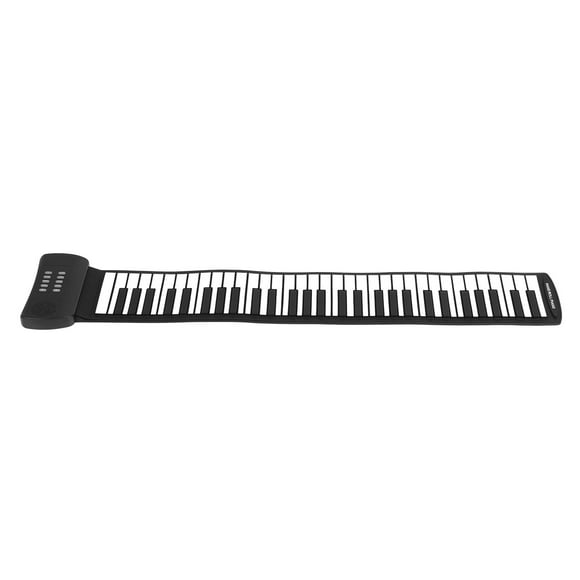 61 Teclas Roll Up Piano Keyboard, Piano Electrónico Plegable Portátil Con 16 Tonos 6 Canciones De Demostración, Admite Salida MIDI, Sonido Envolvente Estéreo 4D, Para
