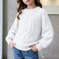 thumbnail image 2 of StSilkitty Boys Girls Pullover Sweaters Long Sleeve Crewneck Cable Knit Sweater Tops Fall Winter Warm Clothes Size 6-12, 2 of 7