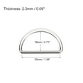 thumbnail image 2 of Metal D Rings Buckle, 15 Pack 35mm(1.38") 2.3mm Thick Welded D Rings Buckle, Silver Tone, 2 of 5