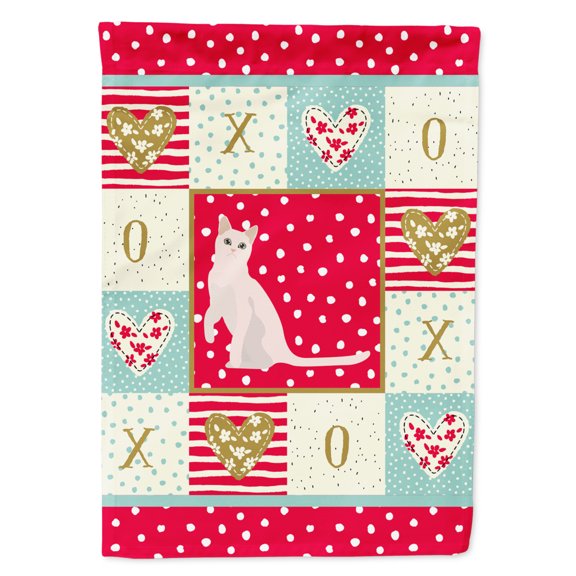 Carolines Treasures CK5749CHF Burmilla 1 Cat Love Flag Canvas House Size Large multicolor