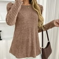 thumbnail image 7 of Dxzfnsa Womens Long Sleeve Shirts Fall Fashion Tops 2025 Crewneck Dressy Sweaters Tunic Winter Clothes Casual Outfits Pullover, 7 of 7