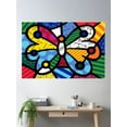 thumbnail image 2 of Romero Britto Poster Wall Art, Modern Wall Decor For Living Room Bedroom, 12x18 UNFRAMED, 2 of 3