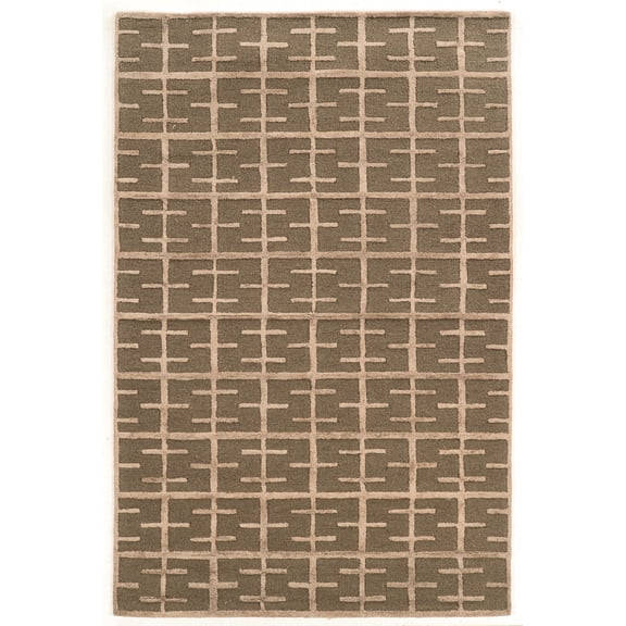 Linon Home Décor Aspire Area Rug Collection, Taupe and Taupe, 5' x 8'