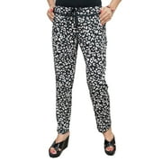 Mogul Women's Legging Pants Black White Printed Trousers Pant