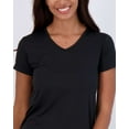 thumbnail image 3 of Real Essentials 5 Pack: Women's Dry Fit Short Sleeve V Neck Workout Top - Fitness Gym Athletic Yoga T-Shirt (Plus Available), 3 of 6
