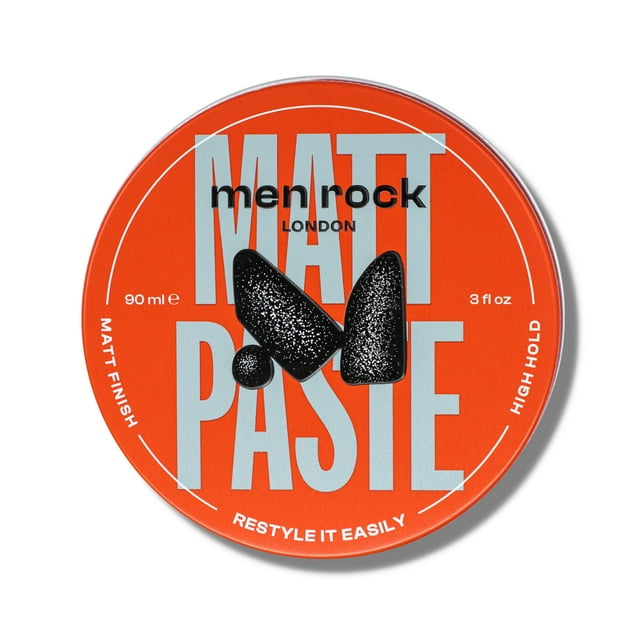Men Rock Pasta Mate, Crema Cabello, Acabado Mate de Alta Resistencia, 90 ml