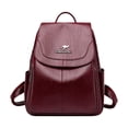 thumbnail image 1 of Mochila monedero para mujer Strade Fareast Limited PU cuero bolsillos laterales bolsa de viaje Rojo, 1 of 8