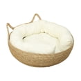 thumbnail image 4 of Cesta para cama de gato, alfombrilla para rascar gatos, colchón de verano duradero, perrera, suministros para mascotas, casa redonda, cama para dormir 45cmx15cm, 4 of 8