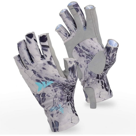KastKing Sol Armis UPF 50 Sun Gloves, UV Fishing Gloves