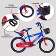 thumbnail image 2 of Bicicleta Para Niños Aeiou Qk-12 R20 Con Campana Azul, 2 of 7