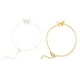 thumbnail image 1 of Europa y los Estados Unidos Frontera de Oro y Plata Pulsera de la tarjeta de parejas pulsera de cadena de estilo de las mujeres, 1 of 8