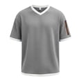 thumbnail image 2 of ZUKMRJPC Mens T-Shirts V Neck Short Sleeve Waffleknit Summer Tops Casual Loose Fit Lightweight Pullover Tees Tops with Zipper Pocket, 2 of 8