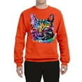thumbnail image 3 of Cute Cat | Dean Russo Art Animal Lover Unisex Crewneck Sweatshirt, Orange, XX-Large, 3 of 6