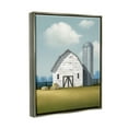 thumbnail image 4 of Stupell Industries White Barn with Hay Stacks Landscape Painting Gray Floater Framed Canvas Art Print Wall Art, 25 x 31, 4 of 10