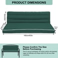 thumbnail image 5 of SDJPOI Outdoor Porch Swing Cushions, 4" Thick 3 Seater swing replacement cushions, 63'' Waterproof Bench Cushions with Backrest & Ties for Patio Furniture, 5 of 7