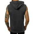 thumbnail image 2 of Innerwin Débardeurs à Capuche Sans Manches pour Hommes Été Fermeture Éclair Coupe Régulière Gris Foncé m, 2 of 3