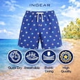 thumbnail image 3 of INGEAR Little Boys Quick Dry Beach Board Shorts Kids Swim Trunks UPF 50+ Swimsuit with Pockets, 3 of 6
