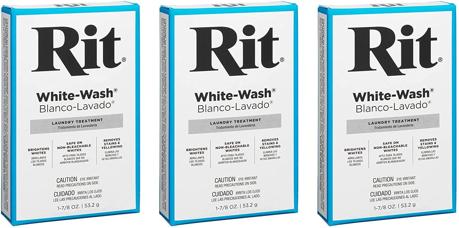 Rit Dye Powdered Fabric Dye, White Wash, 1 7/8Ounce Three Pack
