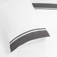thumbnail image 4 of DNG Creations 4 Piece Two Tone Sheet Set 100% Egyptian Cotton, 800 Threads Count - 8 Inch Deep Pocket ( Solid White/Dark Grey - Olympic Queen ), 4 of 4