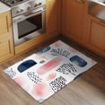 thumbnail image 2 of 2x3 Ft Entryway Area Rug, Pink Navy Blue Abstract Art Kitchen Rug Runner Washable Floor Mat, Modern Geometric Art Non Slip Indoor Door Mat Throw Carpet for Bathroom Living Room Bedroom, 2 of 8
