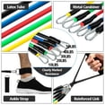 thumbnail image 5 of EIMELI 11 Packs 5PCS Different Resistance Bands - Tension Band Set for Weights Exercise, Fitness Workout - Heavy Resistant - Comes with Door Anchor Attachment, Legs, Ankle Straps and Carry Case, 5 of 6