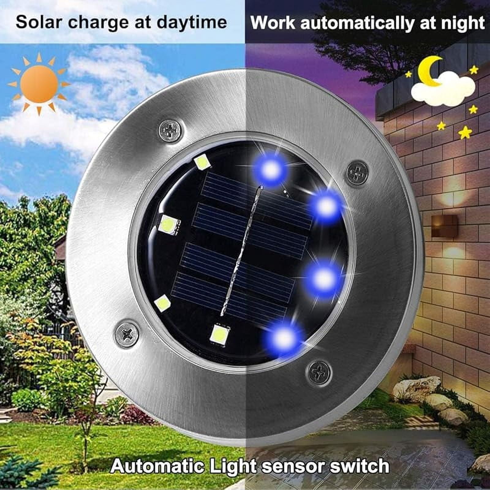 Solar Ground Lights, Waterproof Solar Garden Lights, Upgraded Outdoor Garden Waterproof Bright in-Ground Lights, Landscape Lights for Pathway,Yard,Deck,Lawn,Patio,Walkway (16 Pack Warm Light)