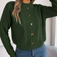 thumbnail image 4 of Lovskoo 2024 Sweaters for Women Trendy Pullover Long Sleeve Round-Neck Blouse Knit Tops Olive Green, 4 of 7