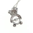 thumbnail image 6 of Panda Bear Necklace for Women Swing Stone Sterling Silver Cz Ginger Lyne Collection, 6 of 6