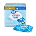 Great Value Fresh Scent Flushable Wipes, 10 Resealable Packs, 420 Total Wipes