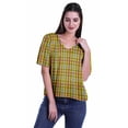 thumbnail image 2 of Moomaya Blouse d'Été Boho à Manches Courtes en Rayonne Imprimée pour Femmes, 2 of 5